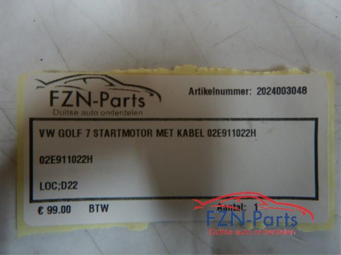 Startmotor Volkswagen Golf (22739360)