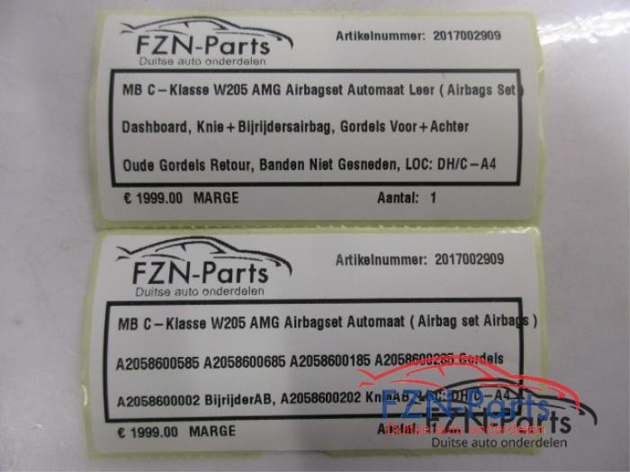 Mercedes-Benz C-Klasse AMG Airbagset Automaat Leer ( Airbag Set )