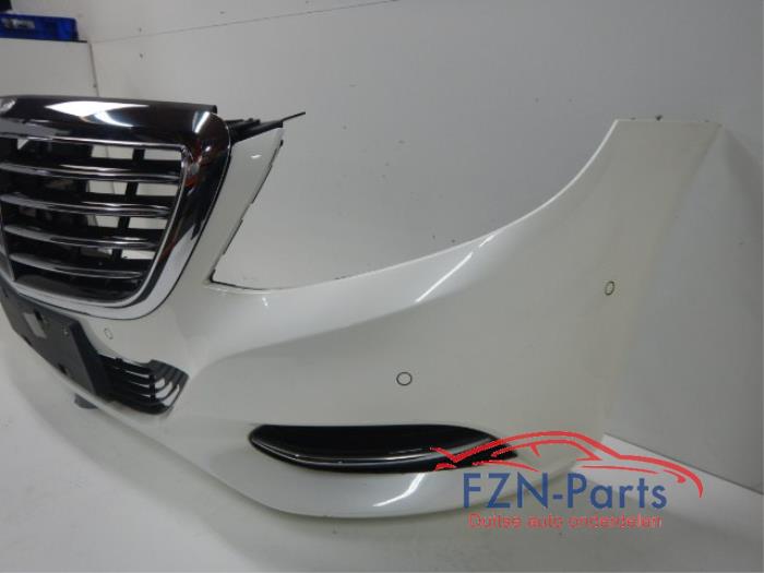 Mercedes-Benz S-Klasse W222 Voorbumper 6PDC Kleur: 9799 Diamantweiss Lakschade Zie fotos