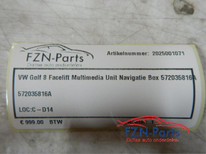 VW golf 8 Facelift Multimedia unit Navigatie box
