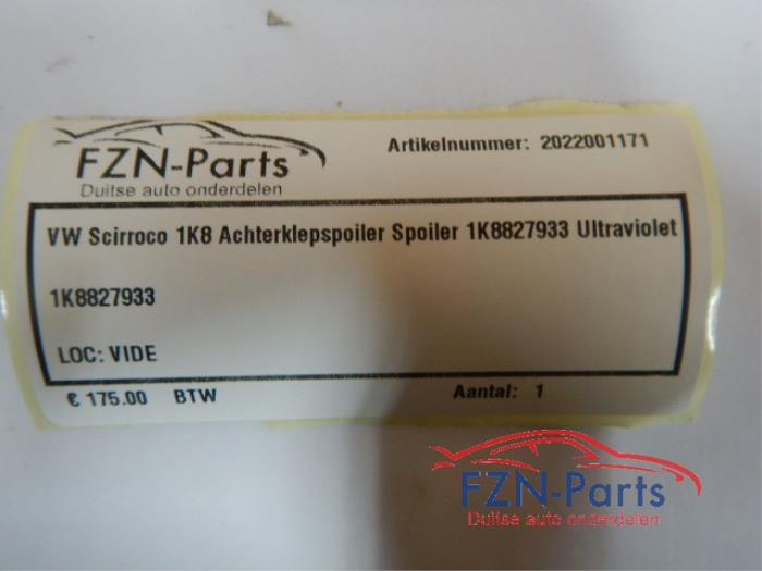 Achterspoiler Volkswagen Scirocco (22727167)