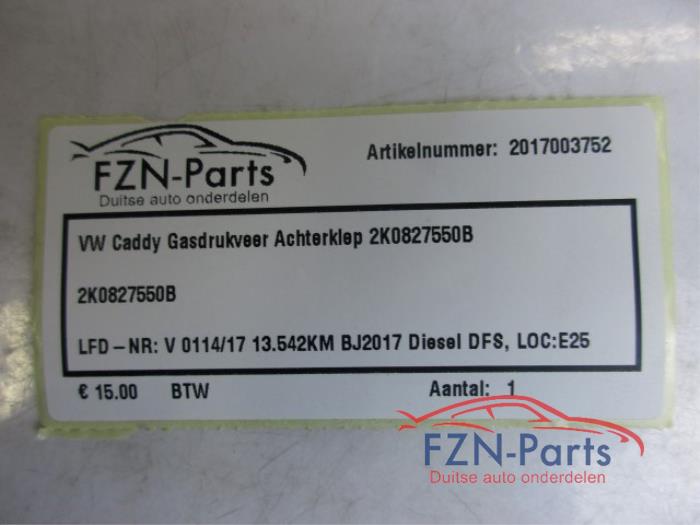 VW Caddy Gasdrukveer Achterklep