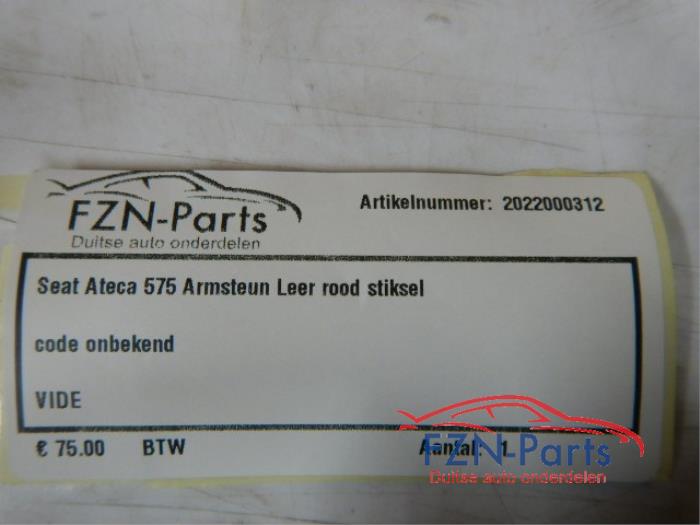 Seat Ateca 575 Armsteun Leer Rood Stiksel