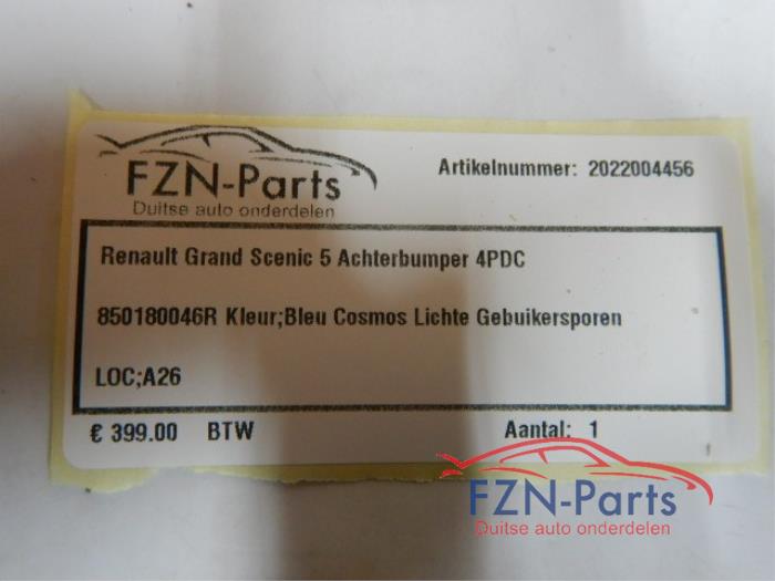Renault Grand Scenic 5 Achterbumper 4PDC