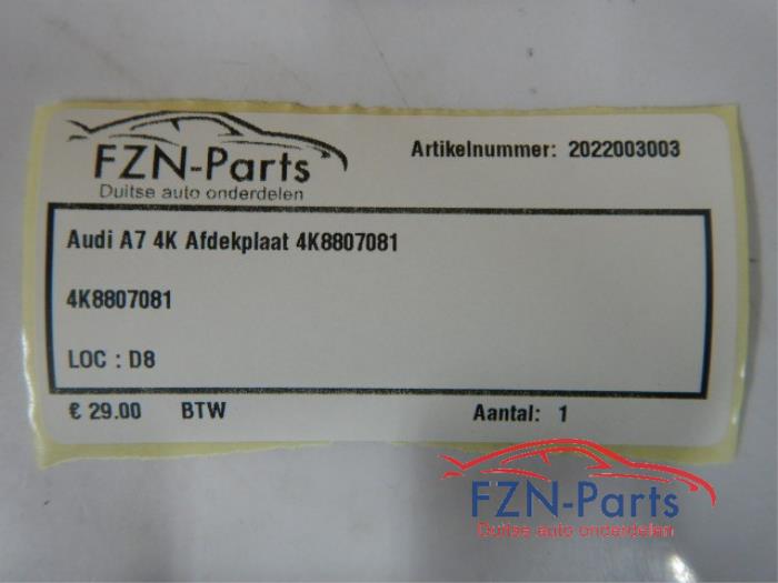 Audi A7 4K Afdekplaat