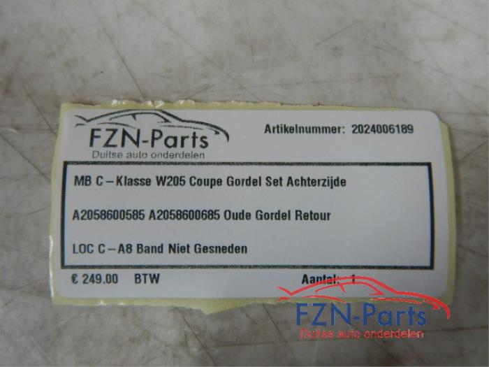 Veiligheidsgordel Set achter Mercedes C-Klasse (22738520)