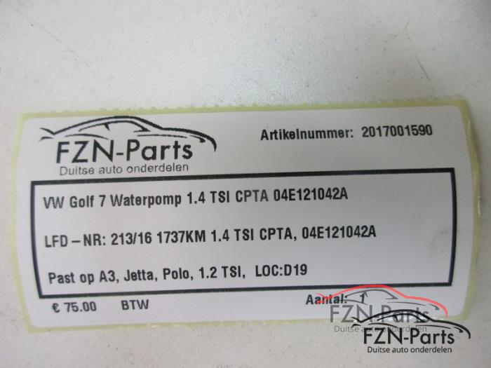 VW Golf 7 Waterpomp 1.4 TSI CPTA
