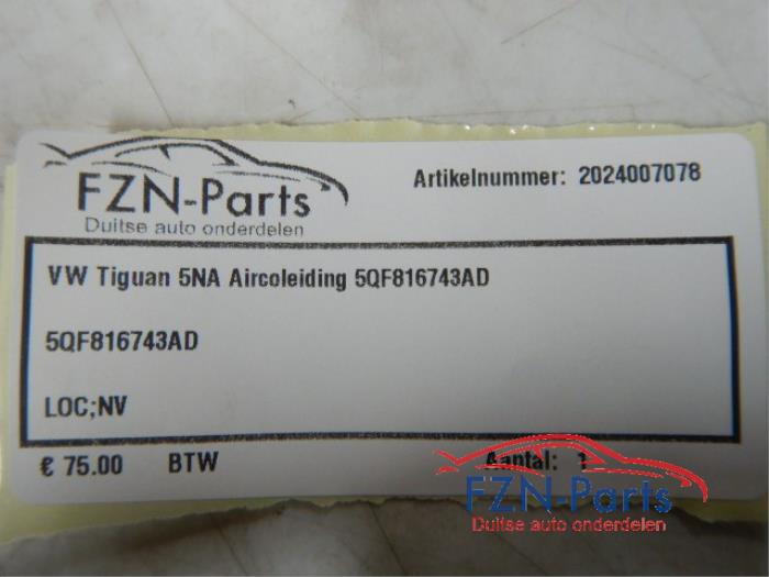 VW Tiguan 5NA Aircoleiding Aircoslang
