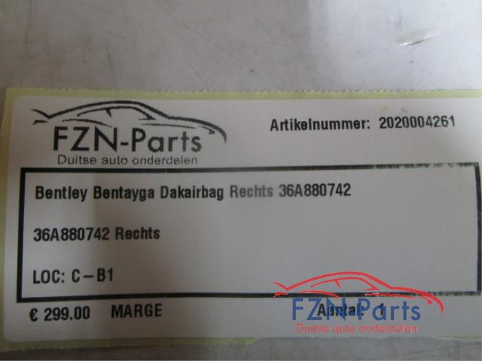 Airbag hemel rechts Bentley Bentayga (22730409)