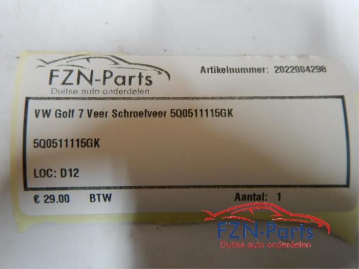 VW Golf 7 Veer Schroefveer