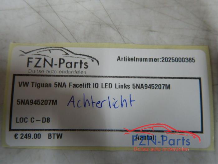 VW Tiguan 5NA Achterlicht Facelift IQ LED Links