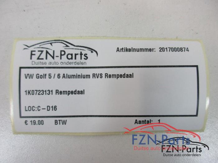 VW Golf 5/6 Aluminium RVS Rempedaal