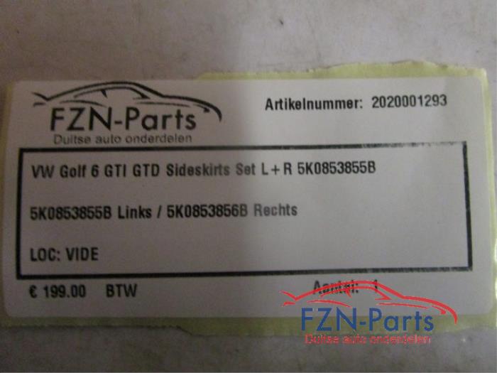 VW Golf 6 GTI GTD Sideskirts Sideskirt Set L+R