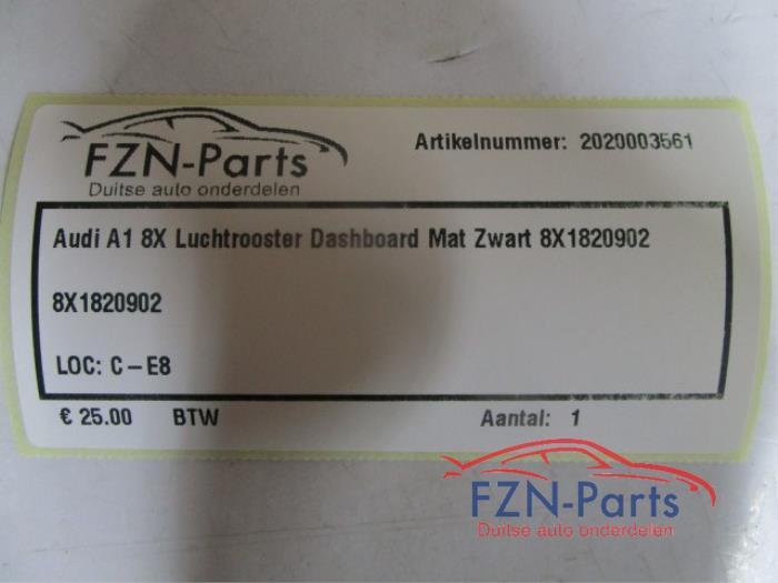 Audi A1 8X Luchtrooster Dashboard Mat Zwart
