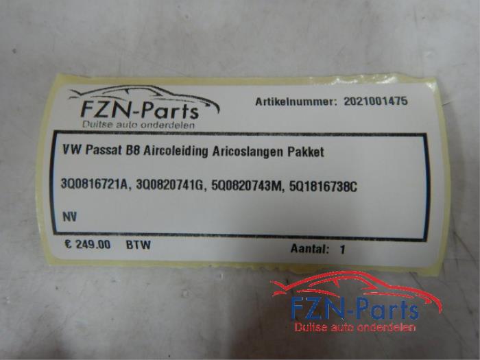 VW Passat B8 Aircoleiding Aircoslangen Pakket