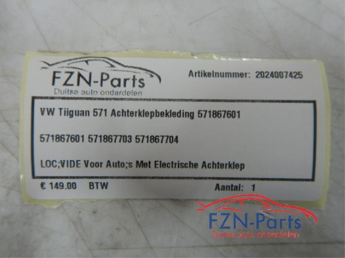Achterklep motor Volkswagen Tiguan (22742252)