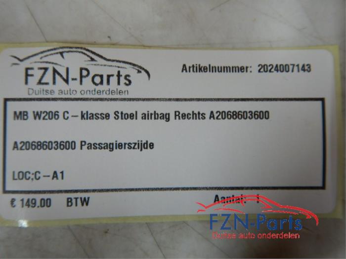 Mercedes-Benz C-Klasse W206 Stoelairbag Rechts
