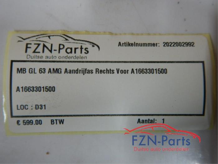 Aandrijfas rechts-voor Mercedes Diversen (22725890)