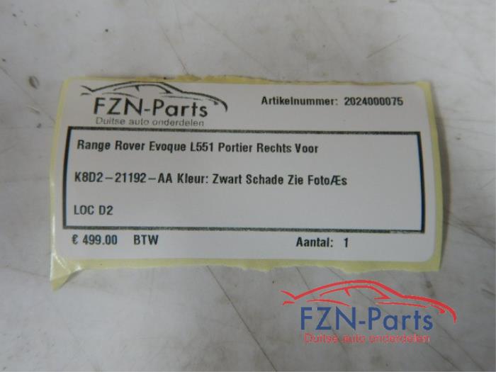 Portier 4Deurs rechts-voor Landrover Evoque (22723099)