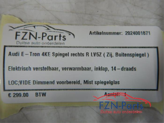 Audi E-Tron 4KE Spiegel Rechts LV5Z