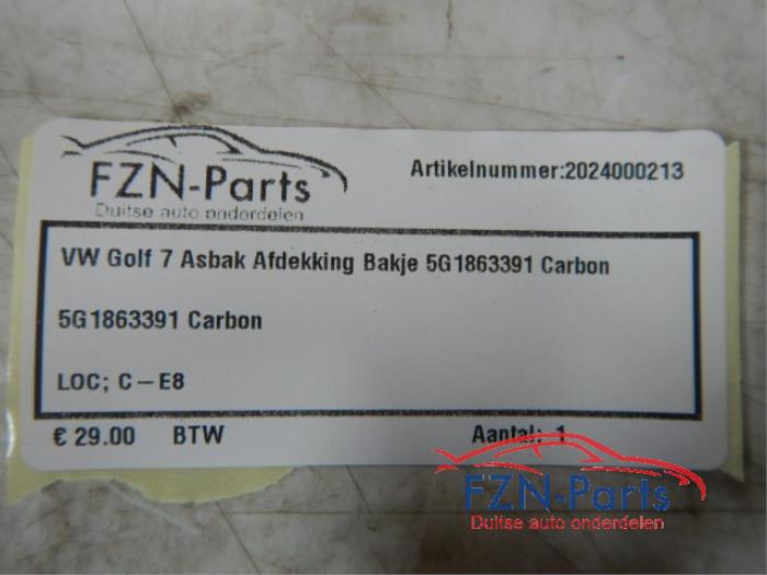 Asbak voor Volkswagen Golf (22742028)