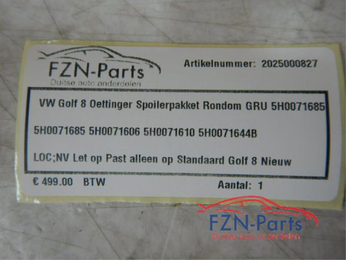 VW Golf 8 Oettinger Spoilerpakket Rondom GRU