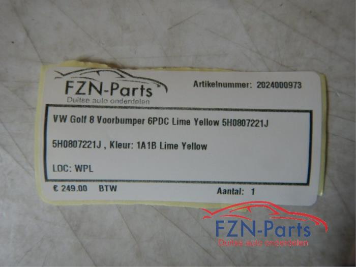 VW Golf 8 Voorbumper 6PDC Lime Yellow