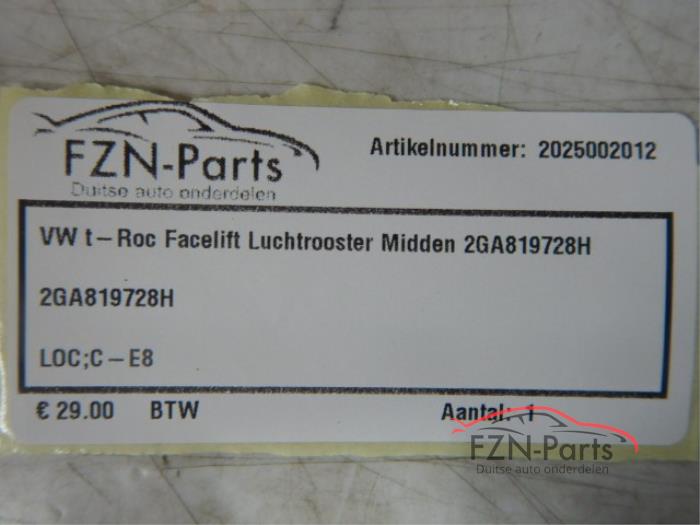 Luchtrooster Dashboard Volkswagen T-Roc (22735906)