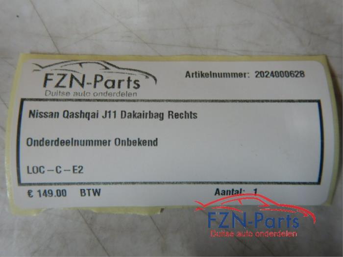 Nissan Qashqai J11 Dakairbag Rechts