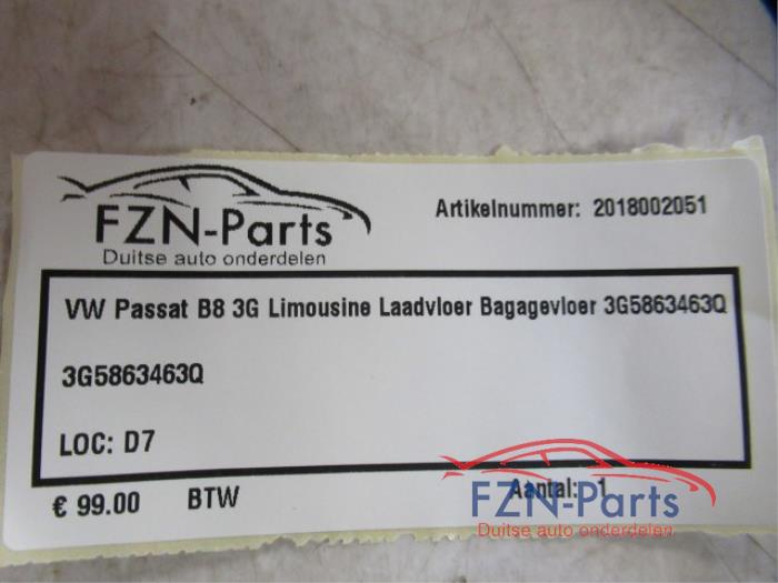 VW Passat B8 3G Limousine Laadvloer Bagagevloer