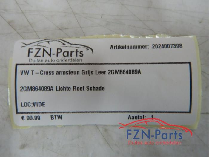 VW T-Cross Armsteun Grijs Leer