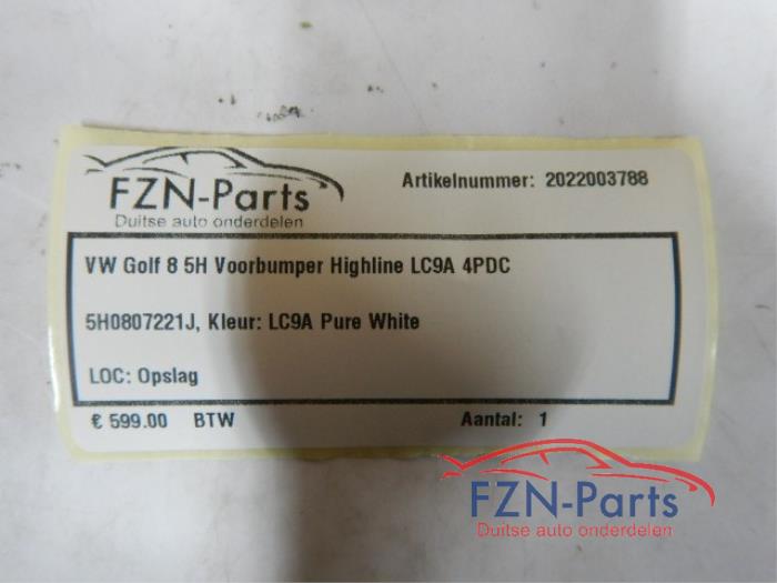 VW Golf 8 5H Voorbumper Highline LC9A 4PDC Wit