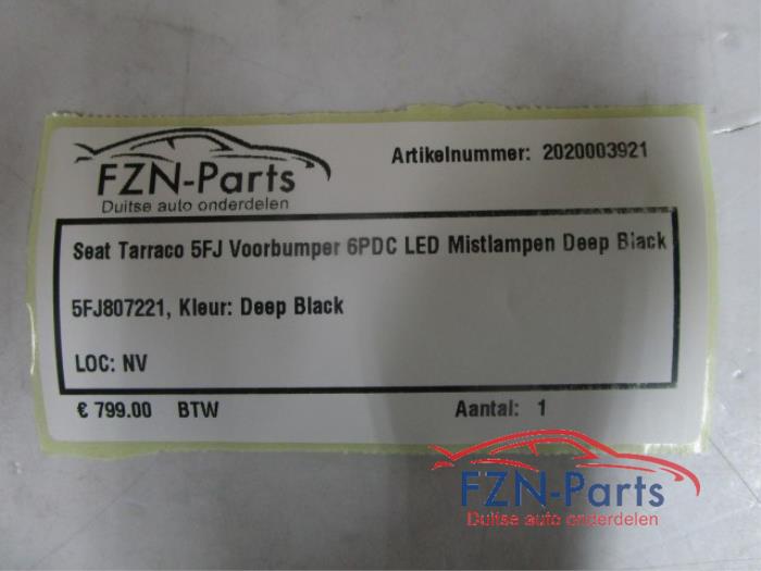 Seat Tarraco 5FJ Voorbumper 6PDC LED Mistlampen Deep Black