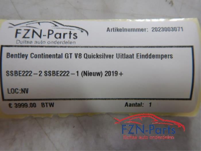 Uitlaat Einddemper Bentley Continental GT (22743544)