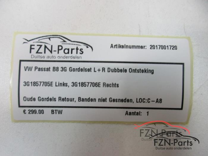 VW Passat B8 3G Gordelset L+R Dubbele Ontsteking