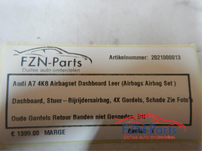 Audi A7 4K8 Airbagset Dashboard Leer Head-Up Display