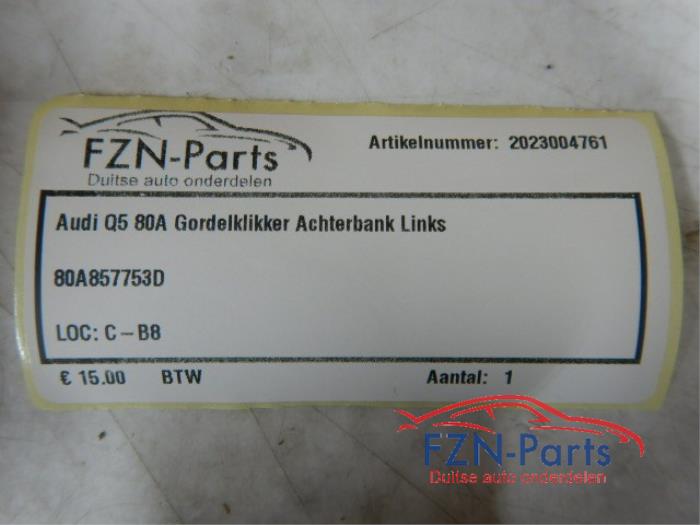 Audi Q5 80A Gordelklikker Achterbank Links
