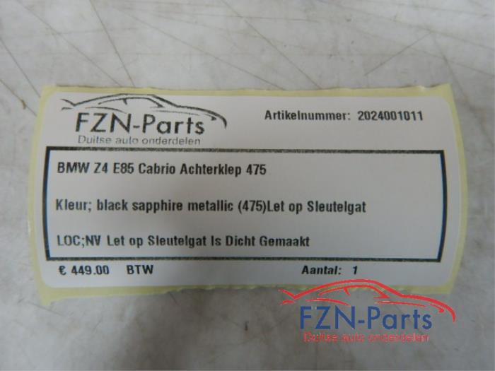 Achterklep BMW Z4 (22724502)