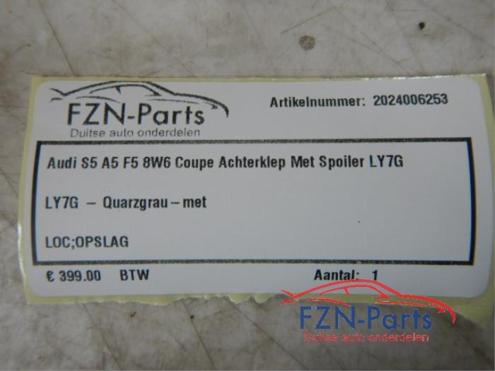Audi A5 S5 F5 8W6 Coupe Achterklep Met Spoiler