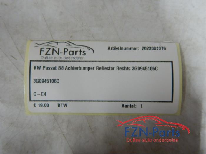 Achterklep reflector rechts Volkswagen Passat (22738302)