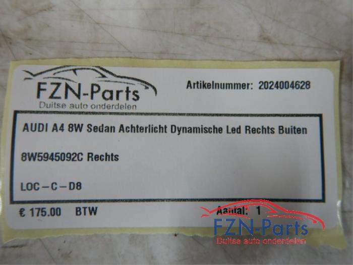 Achterlicht rechts Audi A4 (22725478)