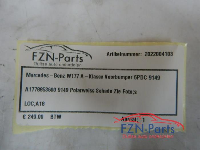 Mercedes Benz W177 A-Klasse Voorbumper 6PDC 9149