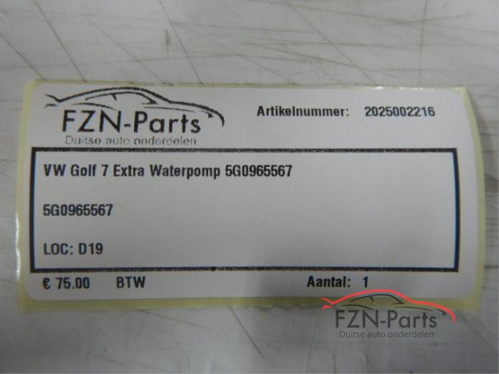 Extra waterpomp Volkswagen Golf (22729274)