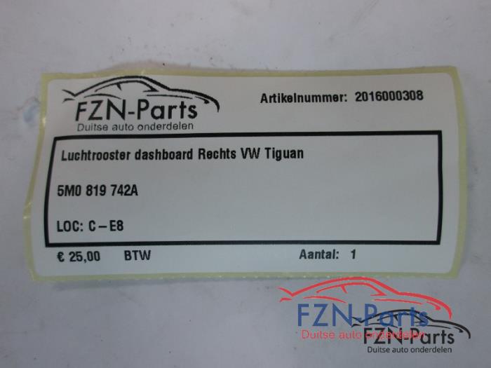 Luchtrooster Dashboard Volkswagen Tiguan (22735919)