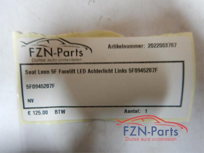Seat Leon 5F Facelift LED Achterlicht Links