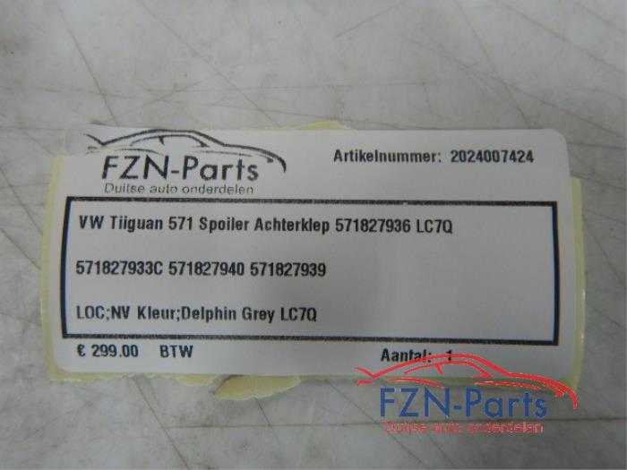 Achterspoiler Volkswagen Tiguan (22727160)