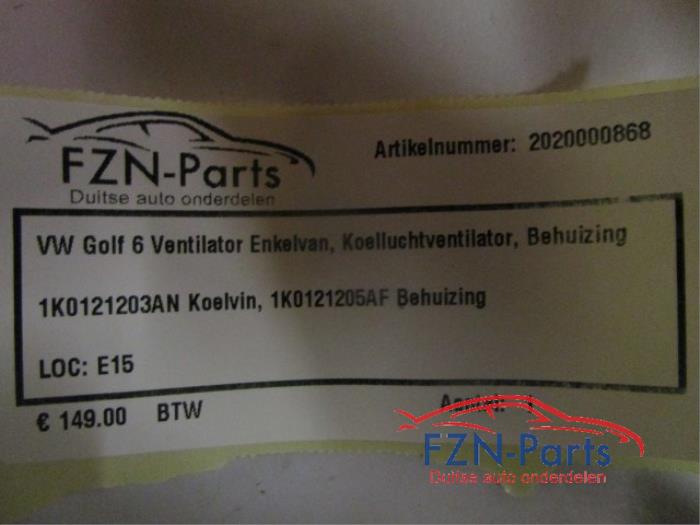 Kachel Ventilatiemotor Volkswagen Golf (22741925)