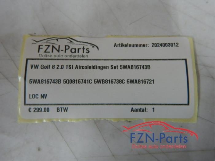 VW Golf 8 2.0 TSI Aircoleidingen Set