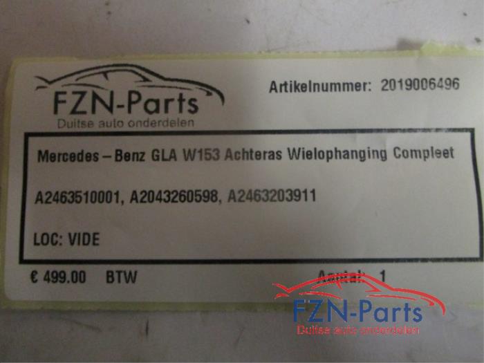 Achteras achterwielaandrijving Mercedes GLA (22739338)