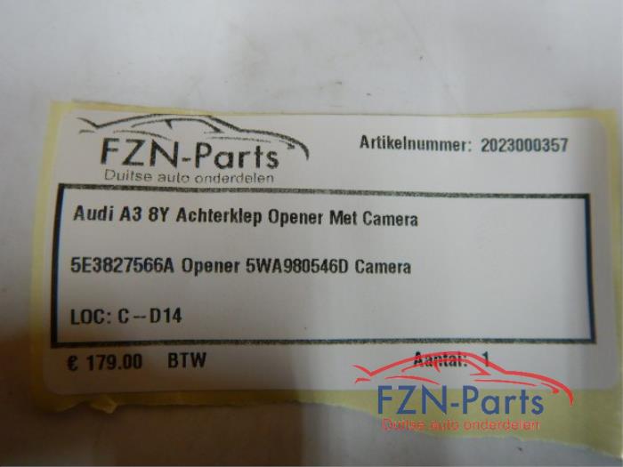 Audi A3 8Y Achterklep Opener Met Camera